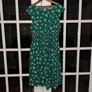 Kate Spade Green Floral Midi Dress